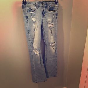 American Eagle kick boot jeans light wash